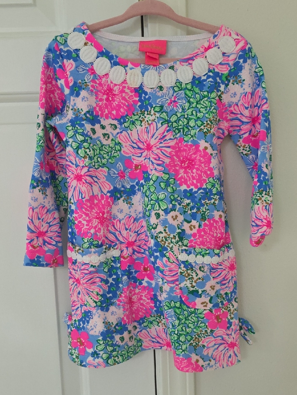 Lilly Pulitzer Floral Shift Dress in Pink, Blue, Green